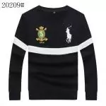 pull ralph lauren sweater boy hommes  embroidered crown big pony noir